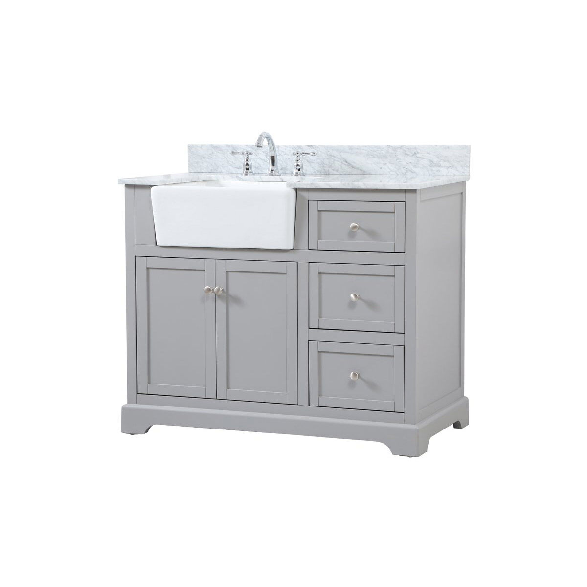 Franklin 42 X 22 X 35 inch Grey Bathroom Vanity Cabinet