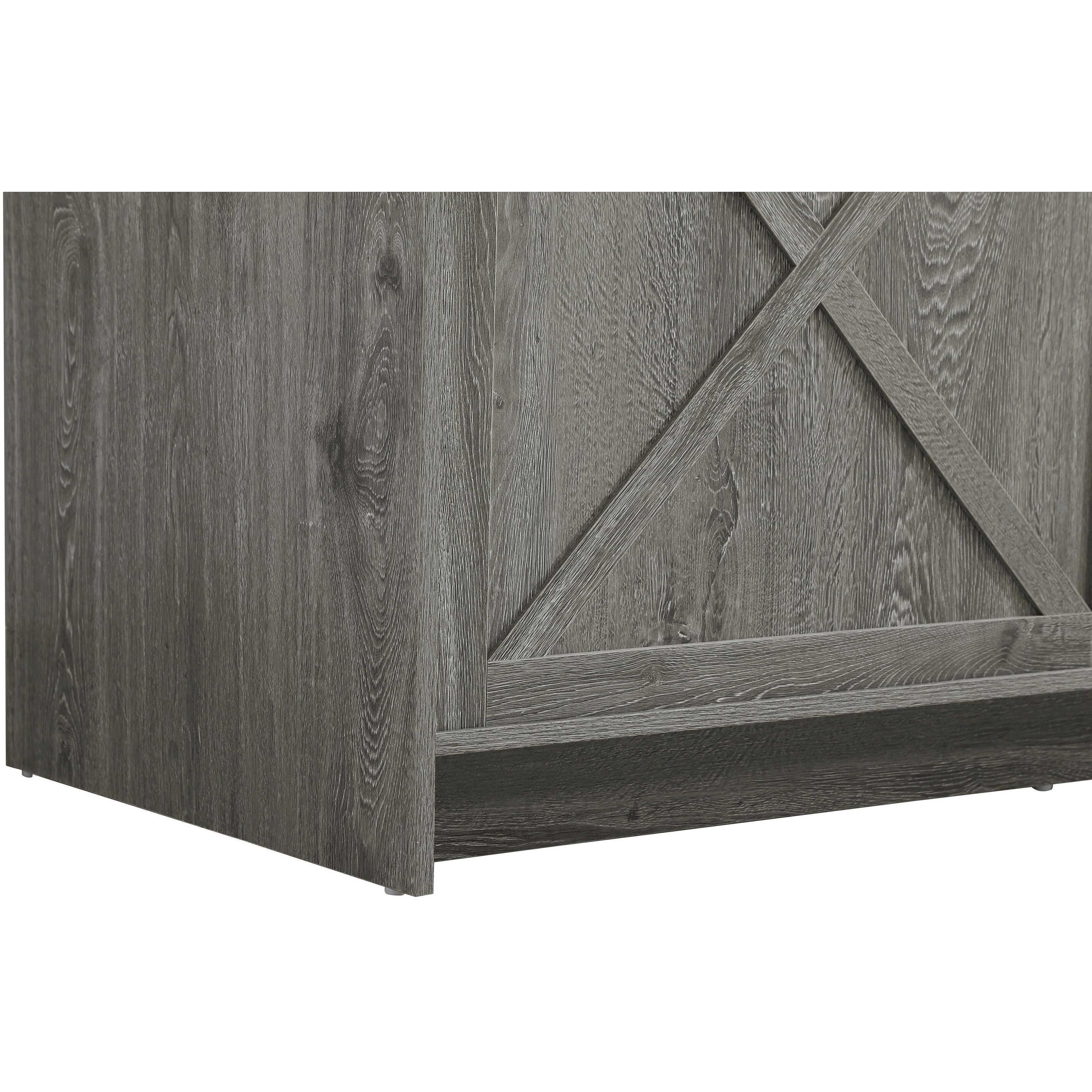 Austin 60 X 34 inch Rustic Grey Bathroom Vanity Cabinet