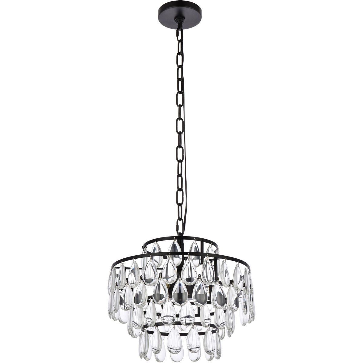 Mila 3 Light 14 inch Black Pendant Ceiling Light
