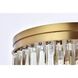 Sydney 9 Light 20 inch Satin Gold Flush Mount Ceiling Light in Clear