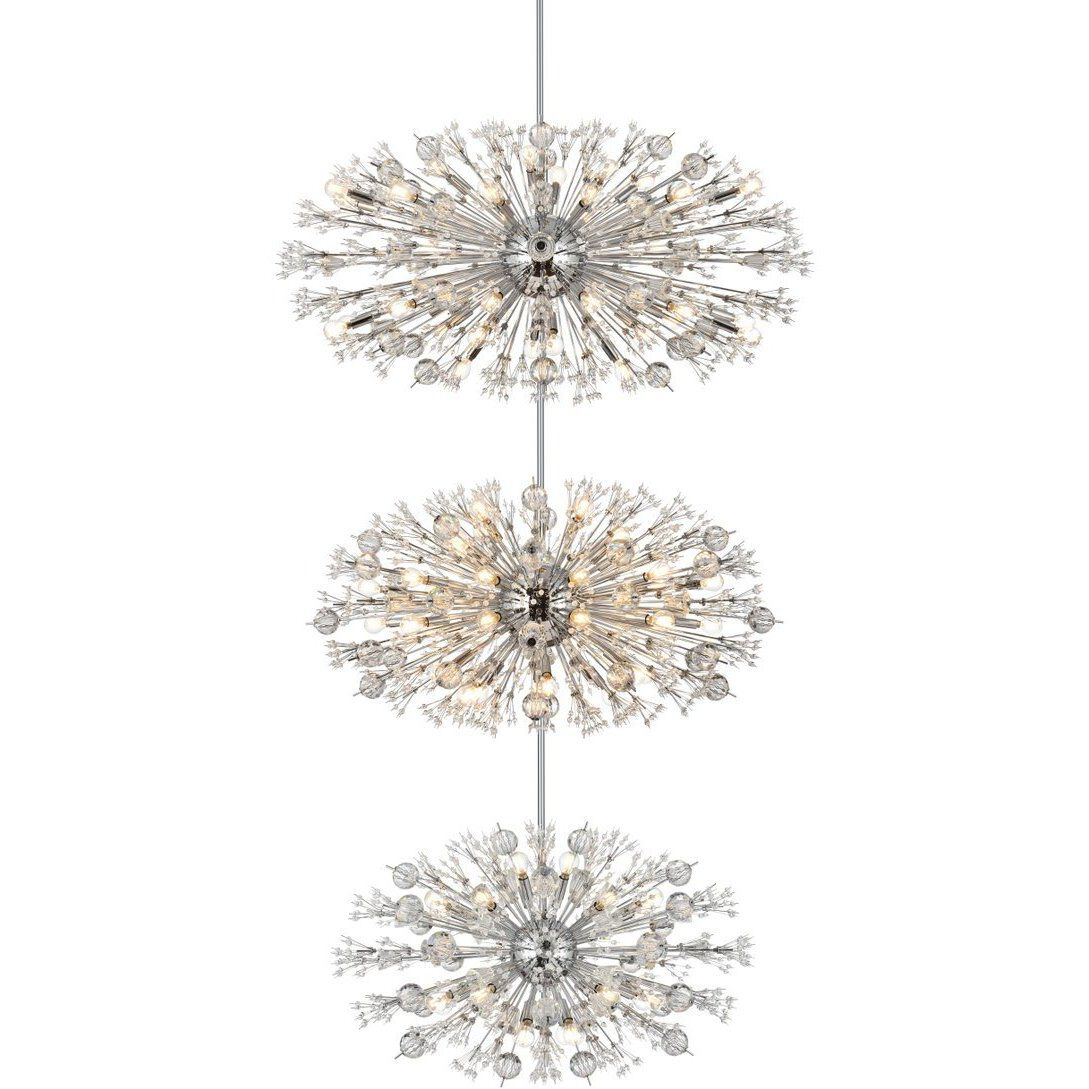 Vera 90 Light 50 inch Chrome Chandelier Ceiling Light