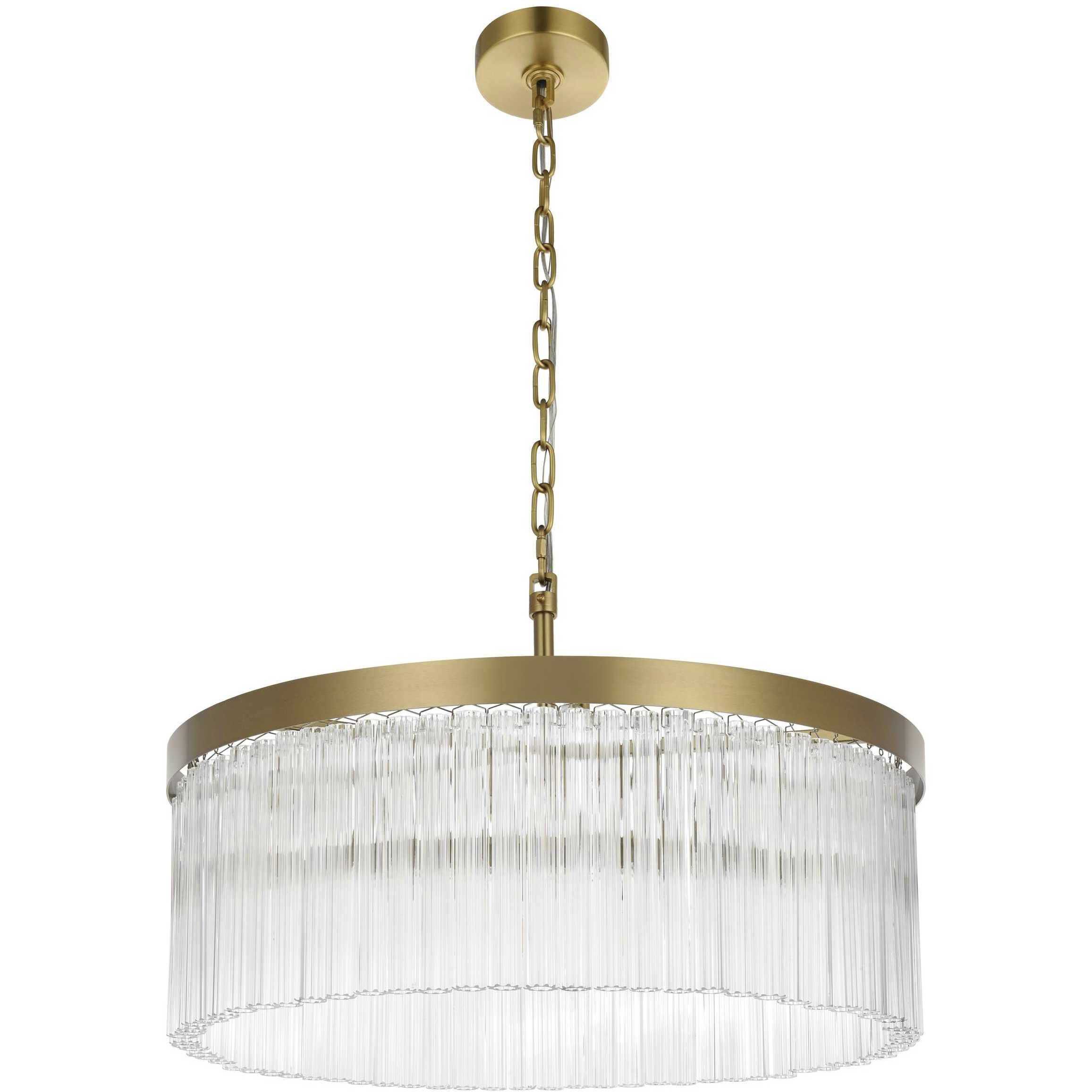 Harlow 6 Light 24 inch Satin Gold Chandelier Ceiling Light