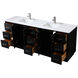 Hayes 84 X 22 X 35 inch Black Vanity Sink Set