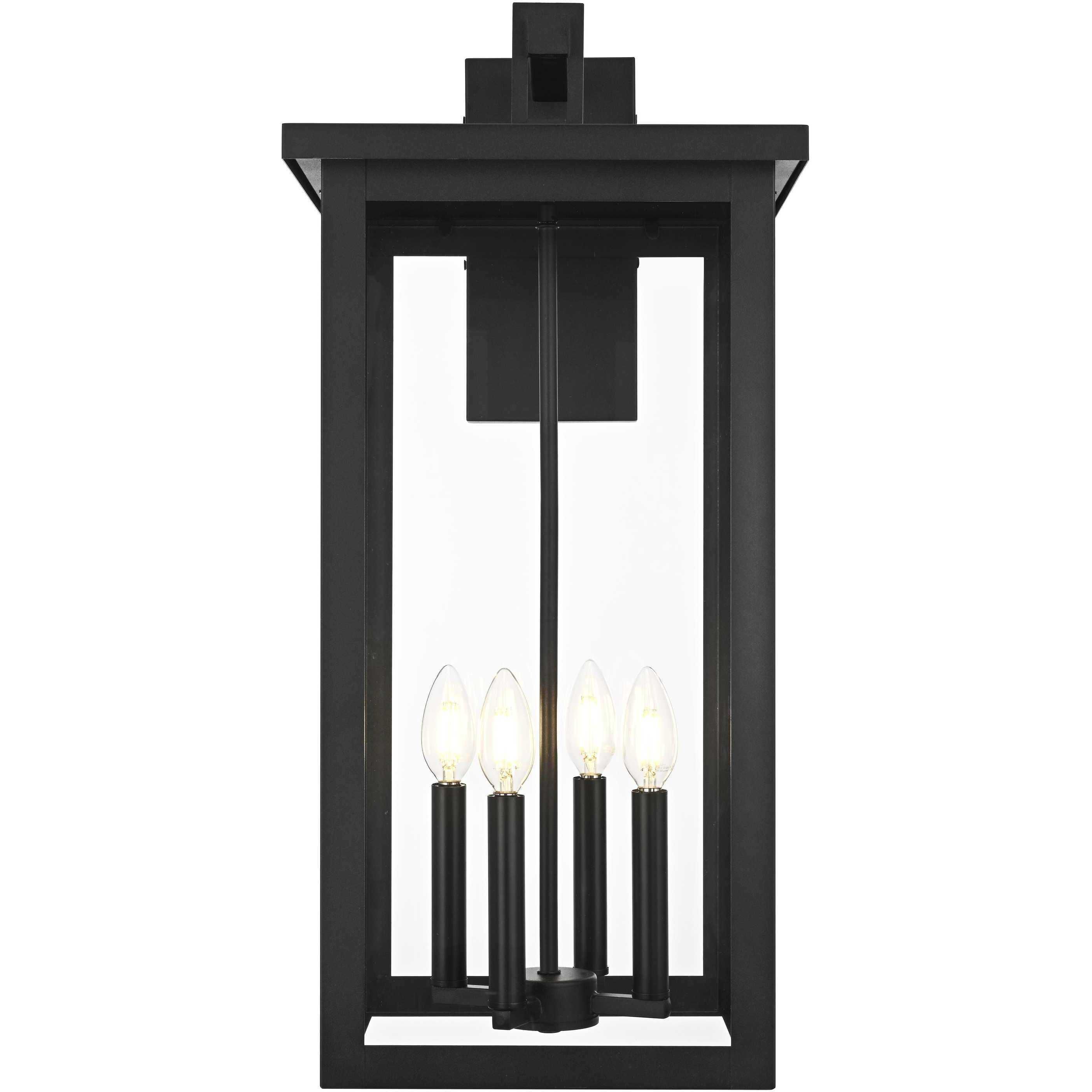 Venango 4 Light 25.5 inch Black Outdoor Wall Sconce