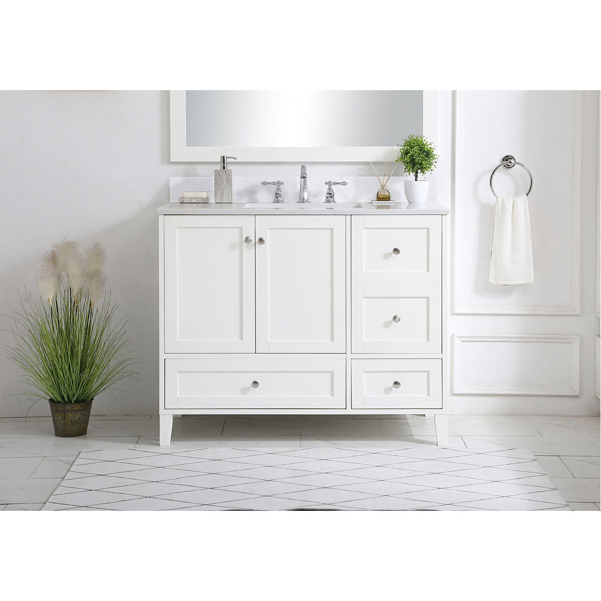 Sommerville 42 X 22 X 34 inch White Vanity Sink Set