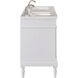 Lexington 60 X 21 X 35 inch Antique White with White Marble Vanity Set