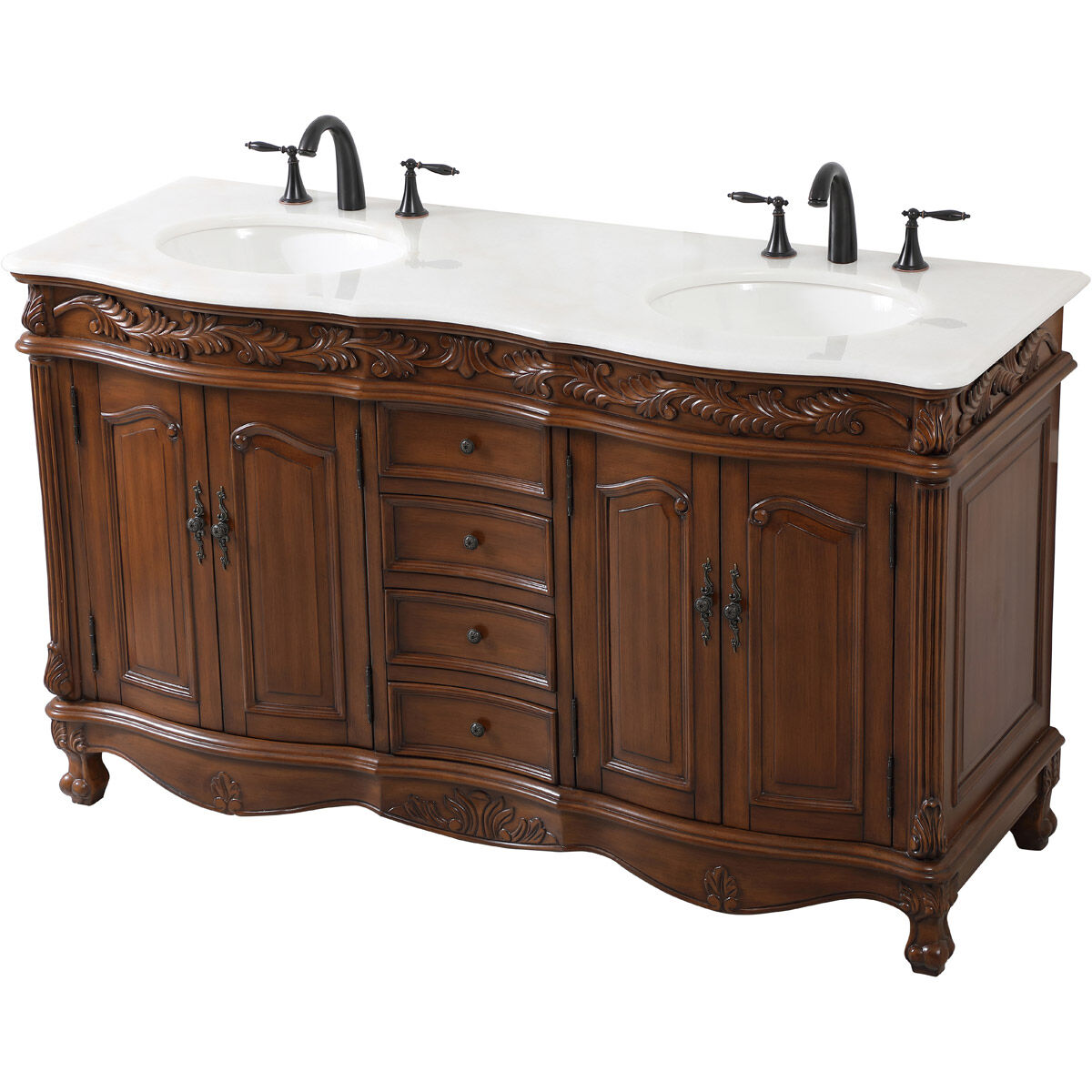 Windsor 60 X 22 X 36 inch Teak Vanity Sink Set
