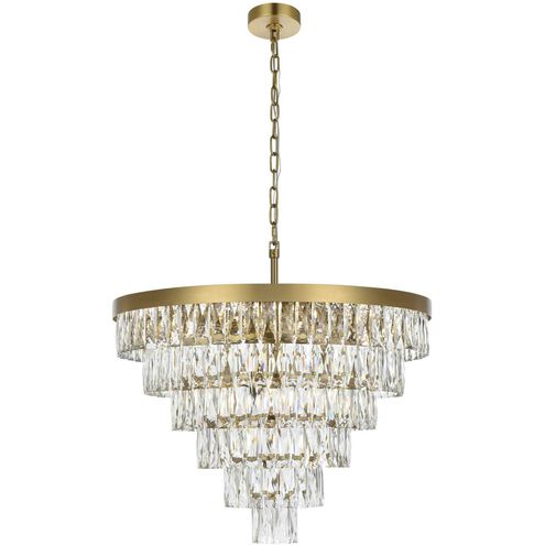 Josephine 13 Light 27.5 inch Satin Gold Chandelier Ceiling Light