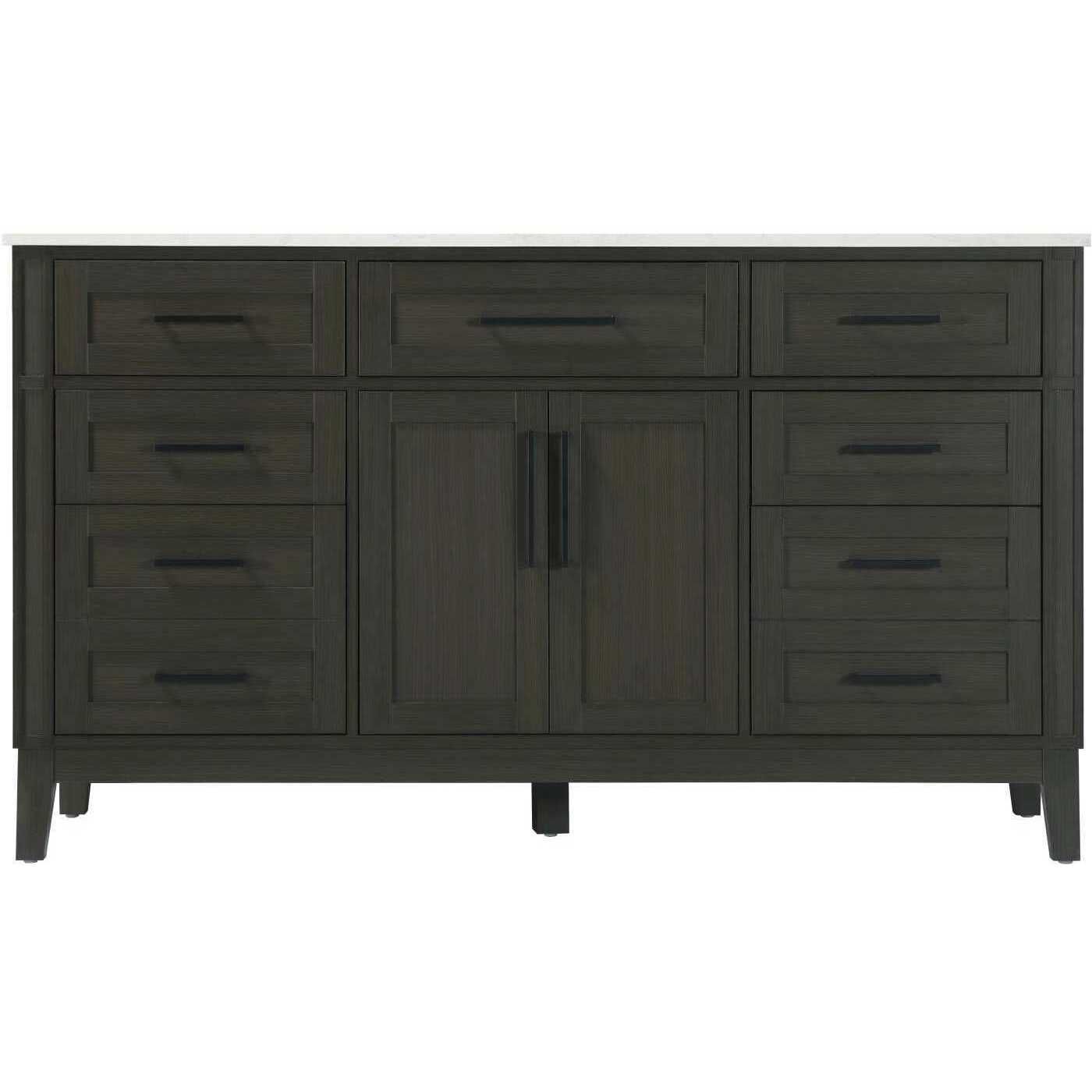 Virginia 60 X 35 inch Mocha Brown Bathroom Vanity Cabinet