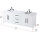 Millie 84 X 35 inch White Bathroom Vanity Cabinet
