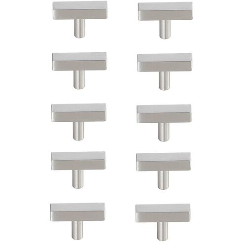 Dior Brushed Nickel Hardware Drawer Pull, Set of 10