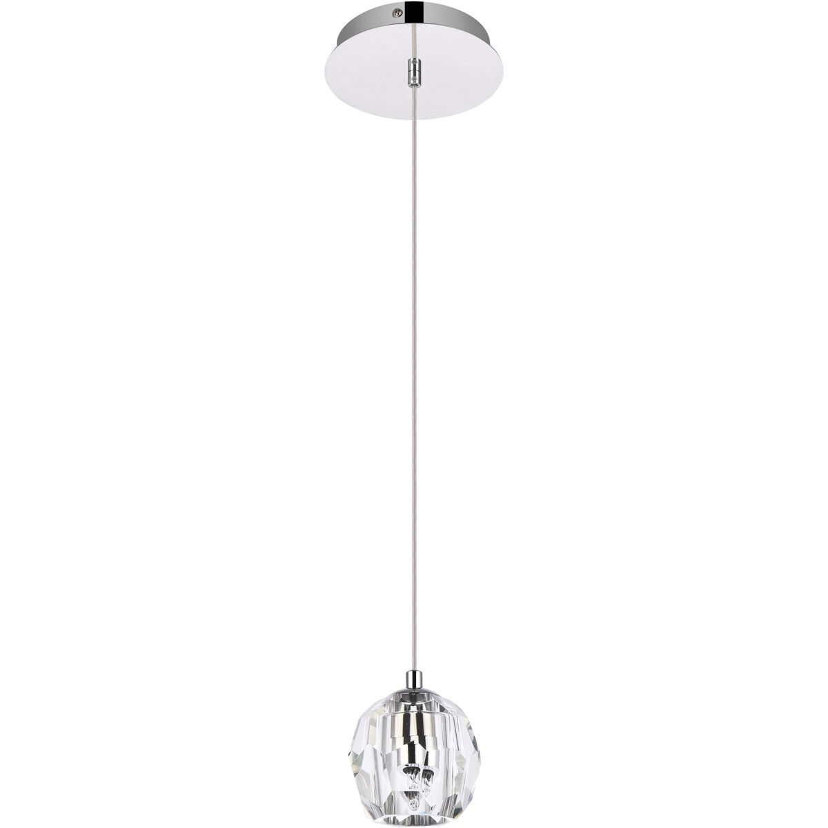 Eren 1 Light 5.5 inch Chrome Pendant Ceiling Light