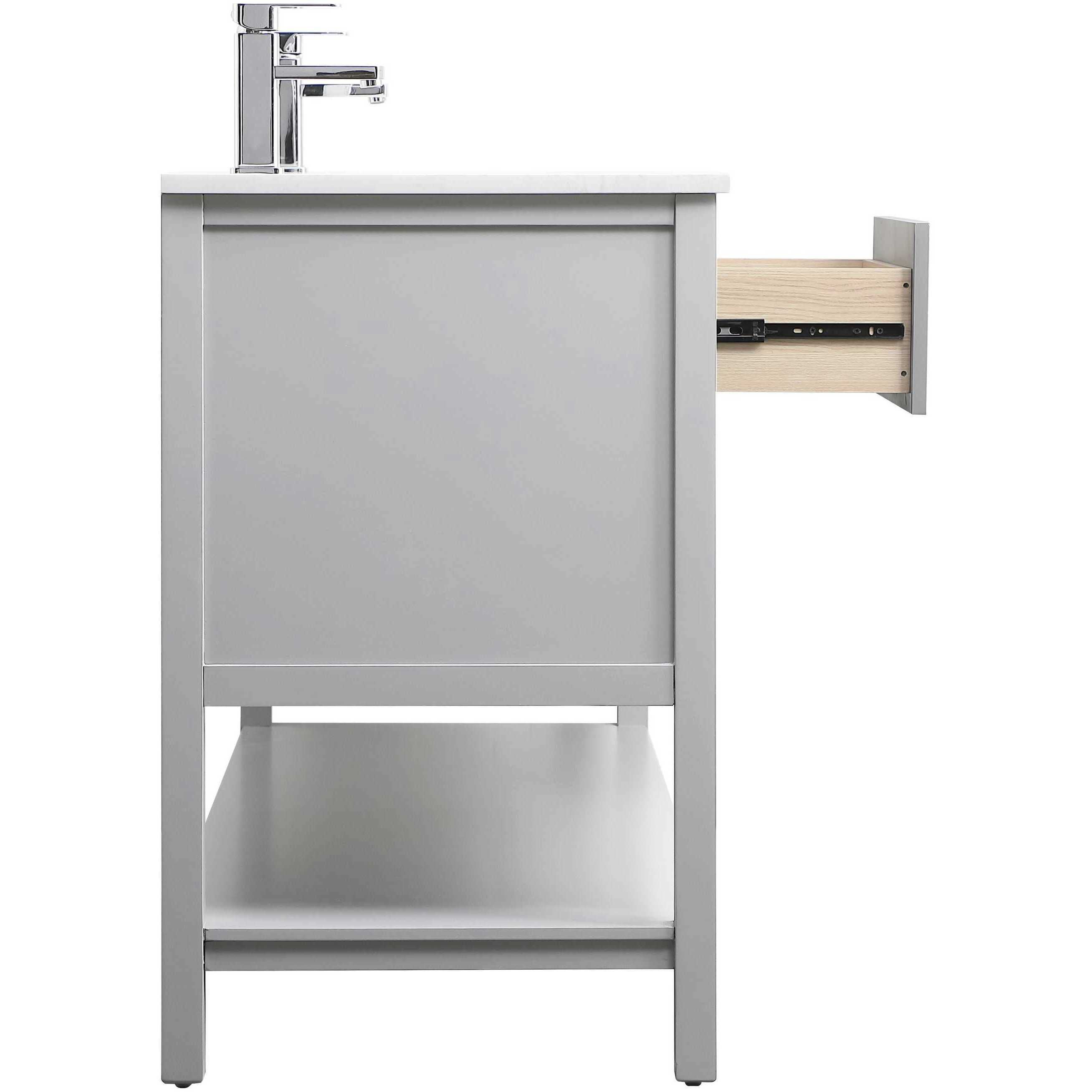 Heath 60 X 21.5 X 35 inch Grey Vanity Sink Set