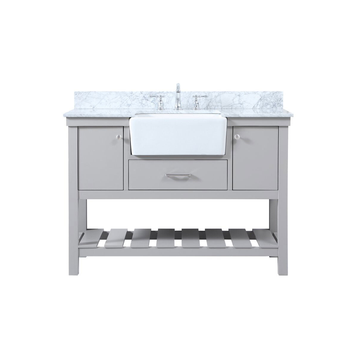 Clement 48 X 22 X 34 inch Grey Bathroom Vanity Cabinet
