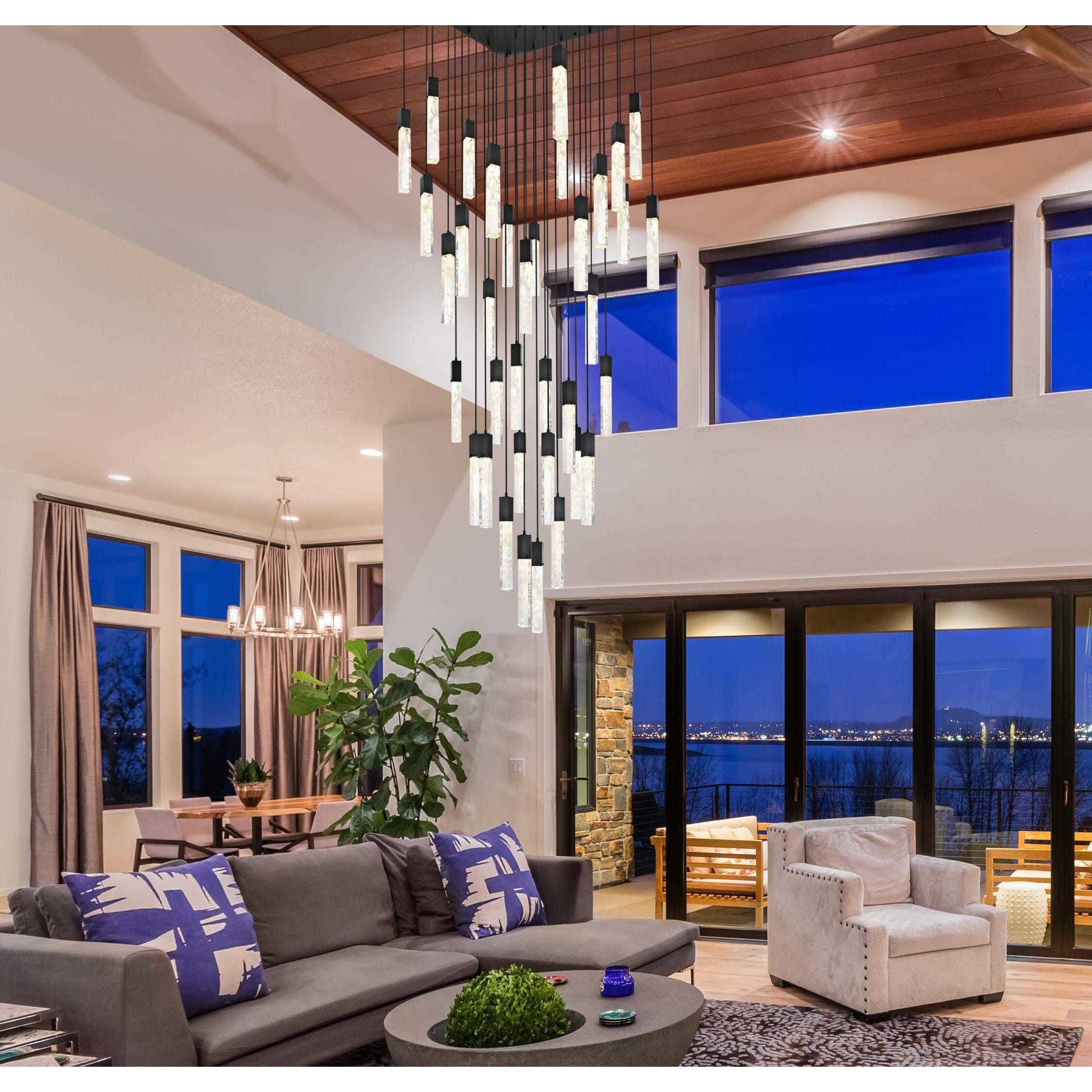 Aurora 36 Light 42 inch Black Chandelier Ceiling Light