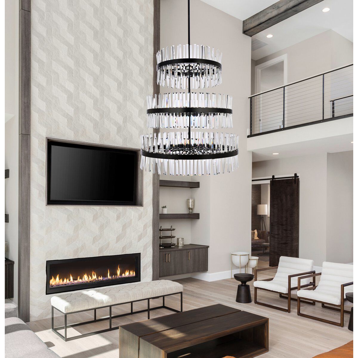 Serephina 46 Light 36 inch Black Chandelier Ceiling Light