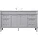Bennett 60 X 21 X 35 inch Grey Vanity Sink Set