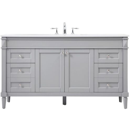 Bennett 60 X 21 X 35 inch Grey Vanity Sink Set