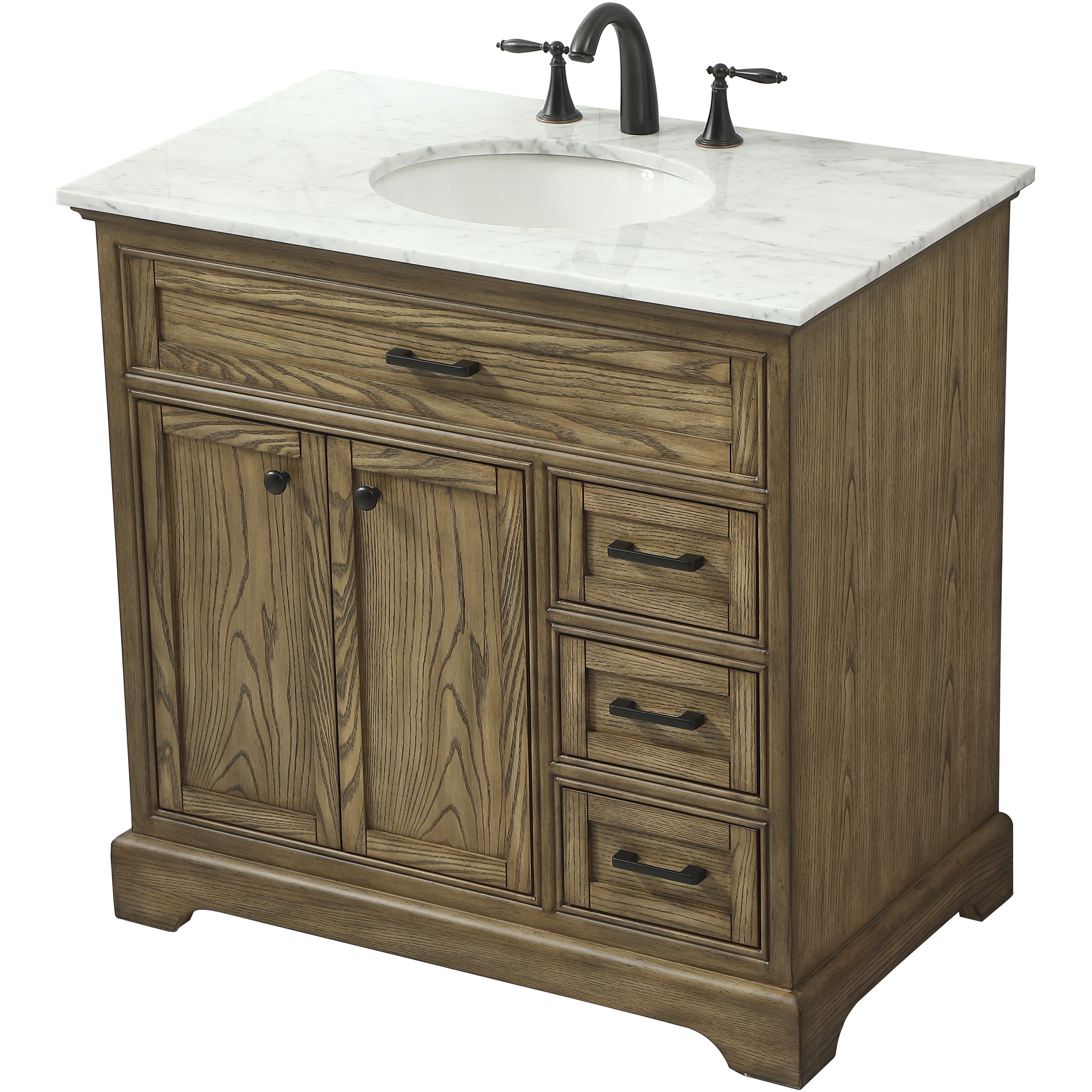 Americana 36 X 22 X 35 inch Driftwood Vanity Sink Set