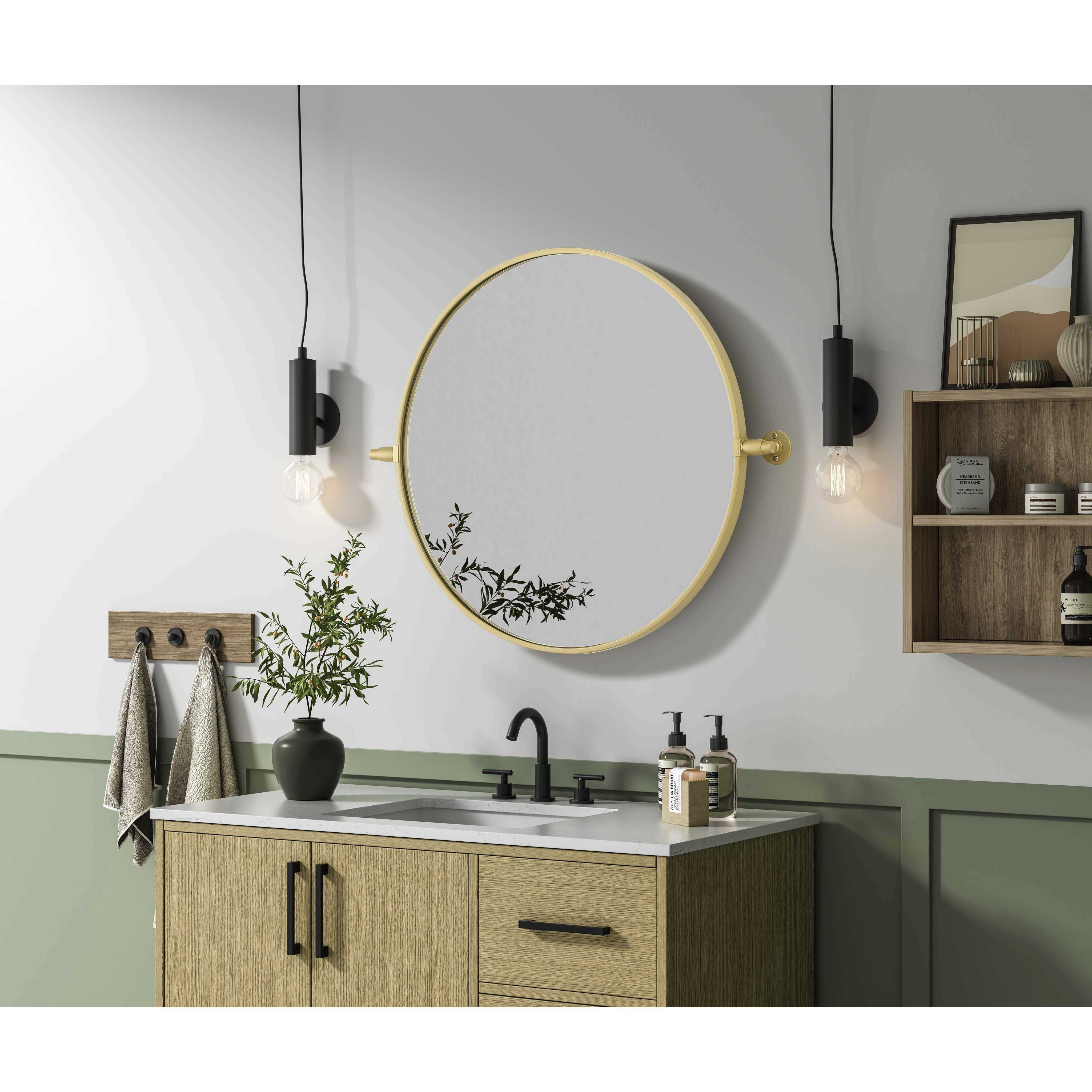 Amoura 24 X 24 inch Brass Mirror