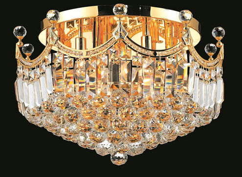 Corona 9 Light 20 inch Gold Flush Mount Ceiling Light in Royal Cut
