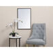 Monet 28 X 18 inch Black Wall Mirror