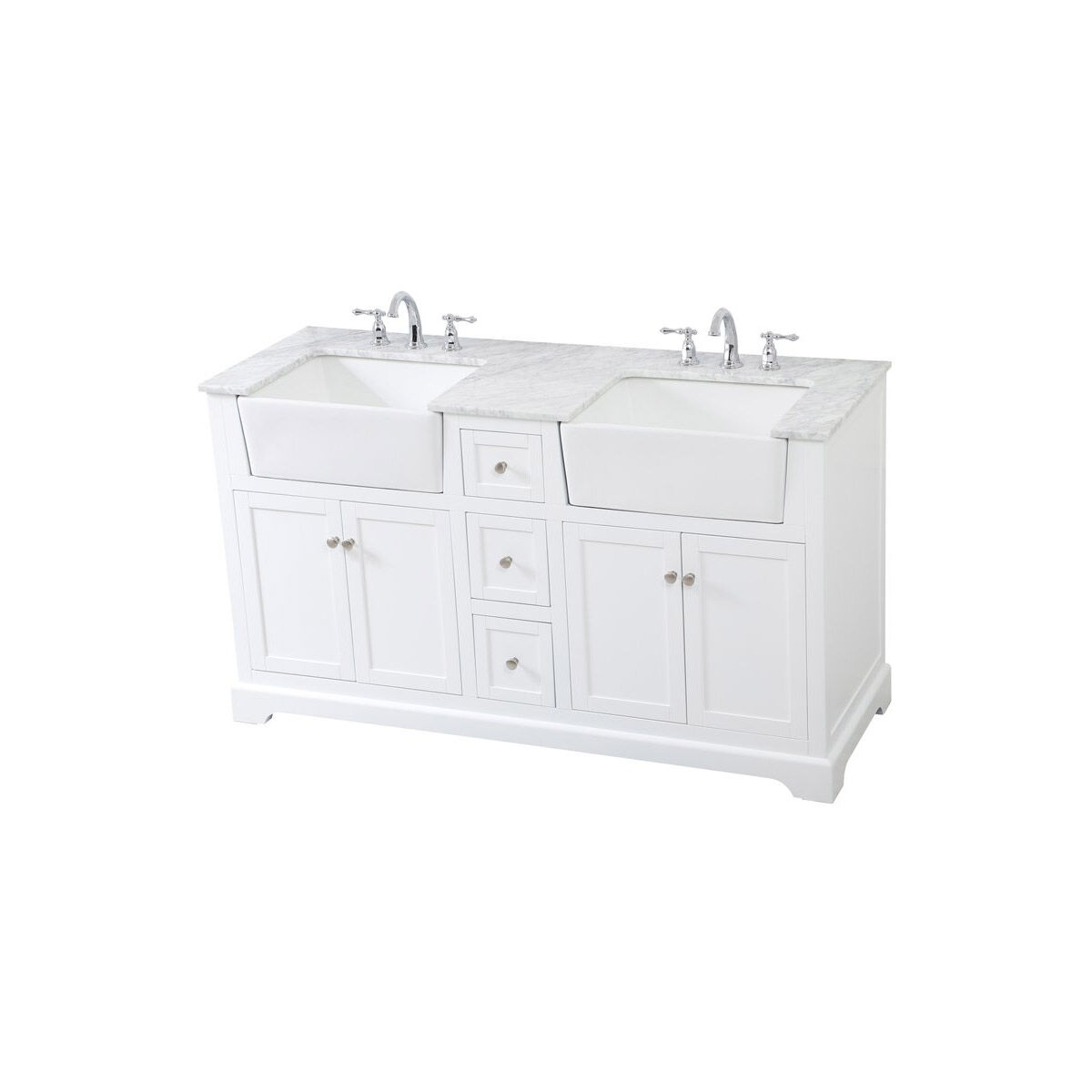 Franklin 60 X 22 X 34.75 inch White Bathroom Vanity Cabinet