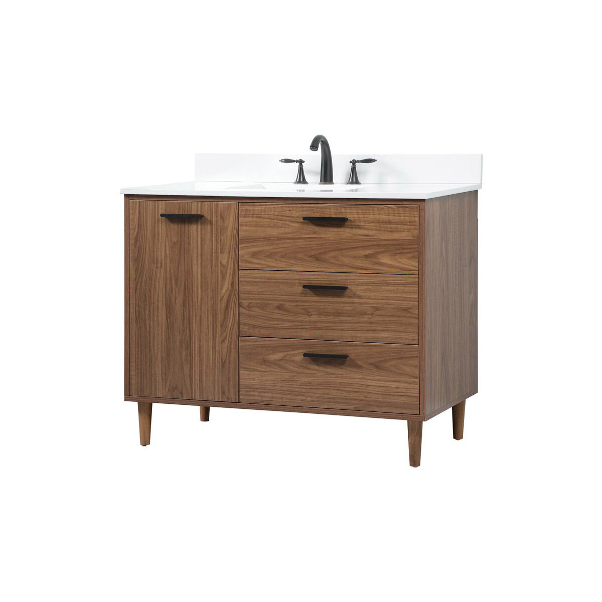 Baldwin 42 X 22 X 34 inch Walnut Brown Vanity Sink Set