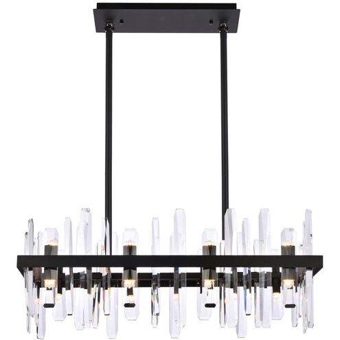 Serena 16 Light 30 inch Black Linear Chandelier Ceiling Light