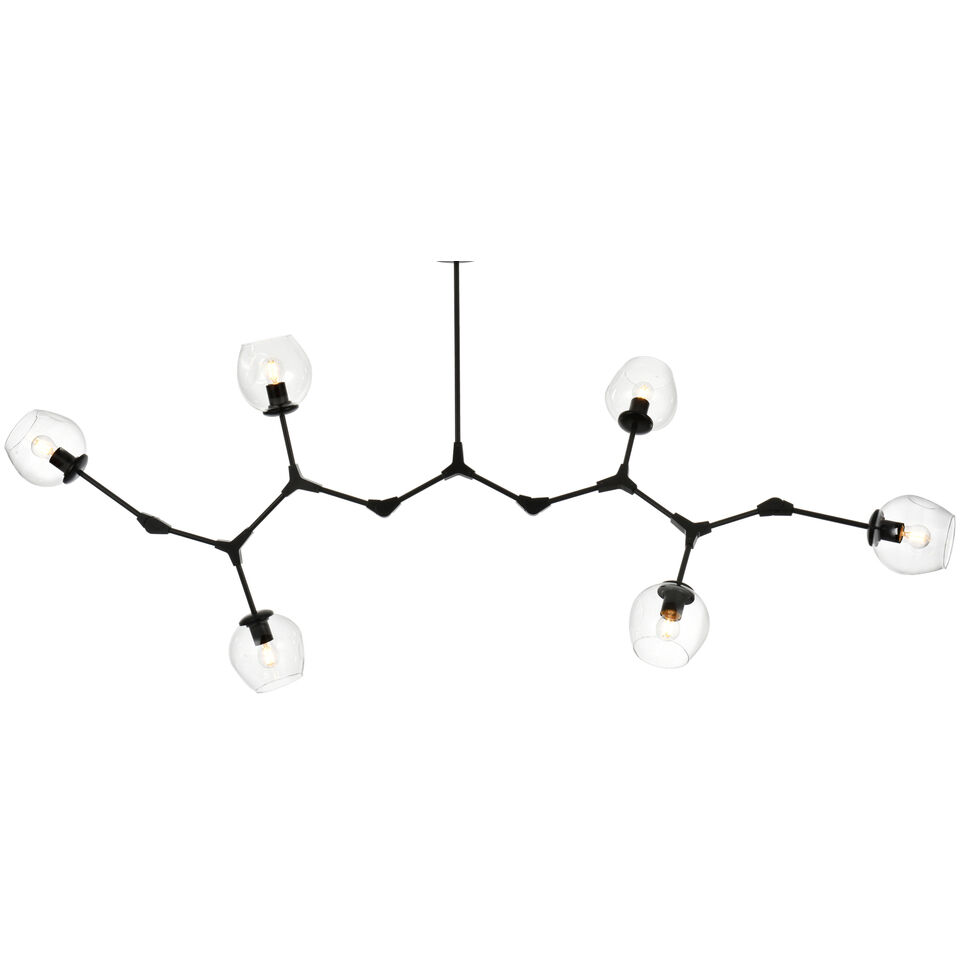 Cavoli 6 Light 27 inch Black Chandelier Ceiling Light
