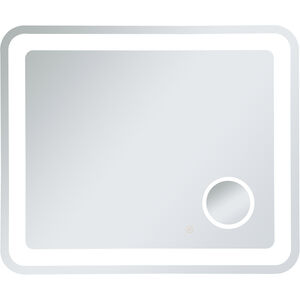Lux 36 X 30 inch Glossy White Lighted Wall Mirror