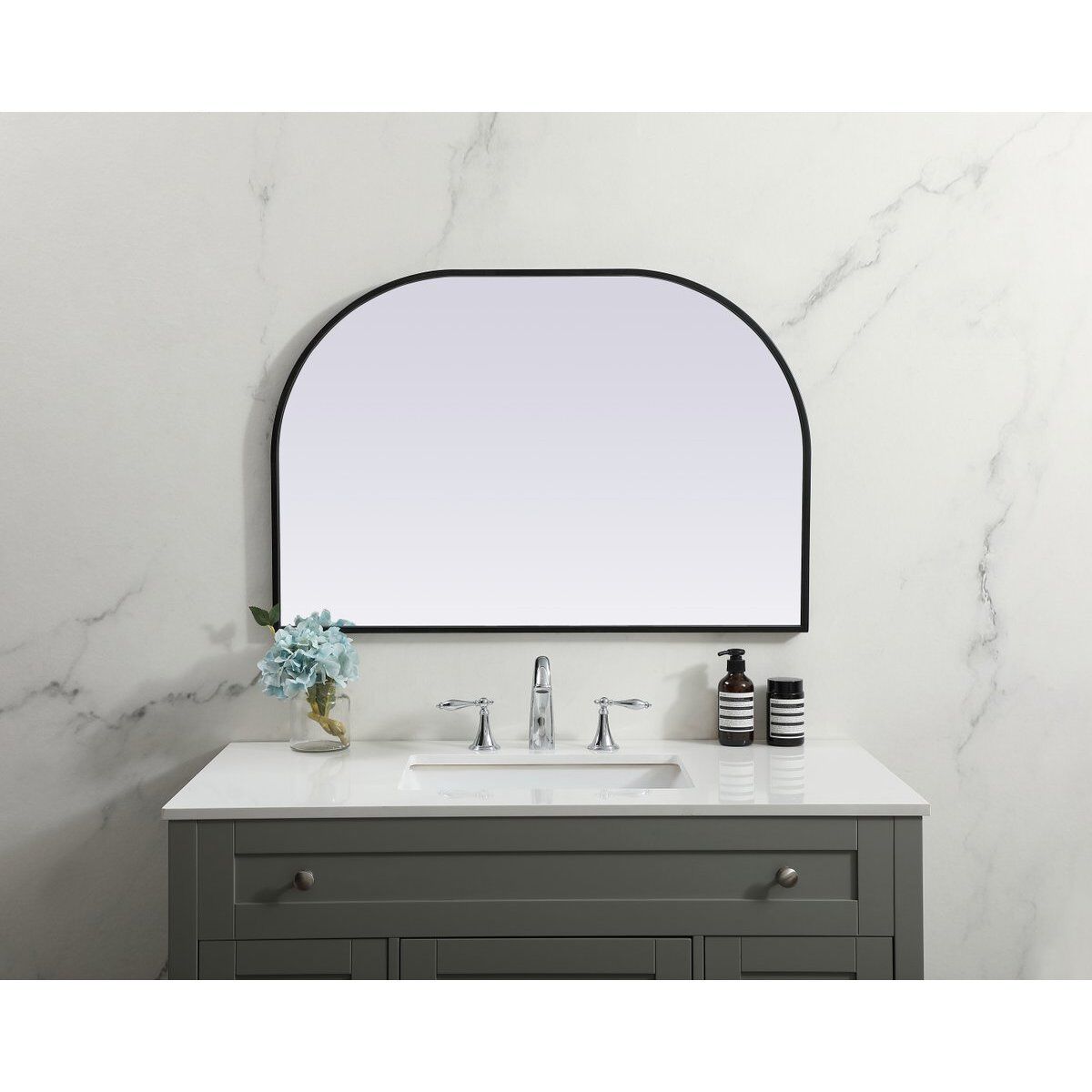 Blaire 36 X 24 inch Black Mirror