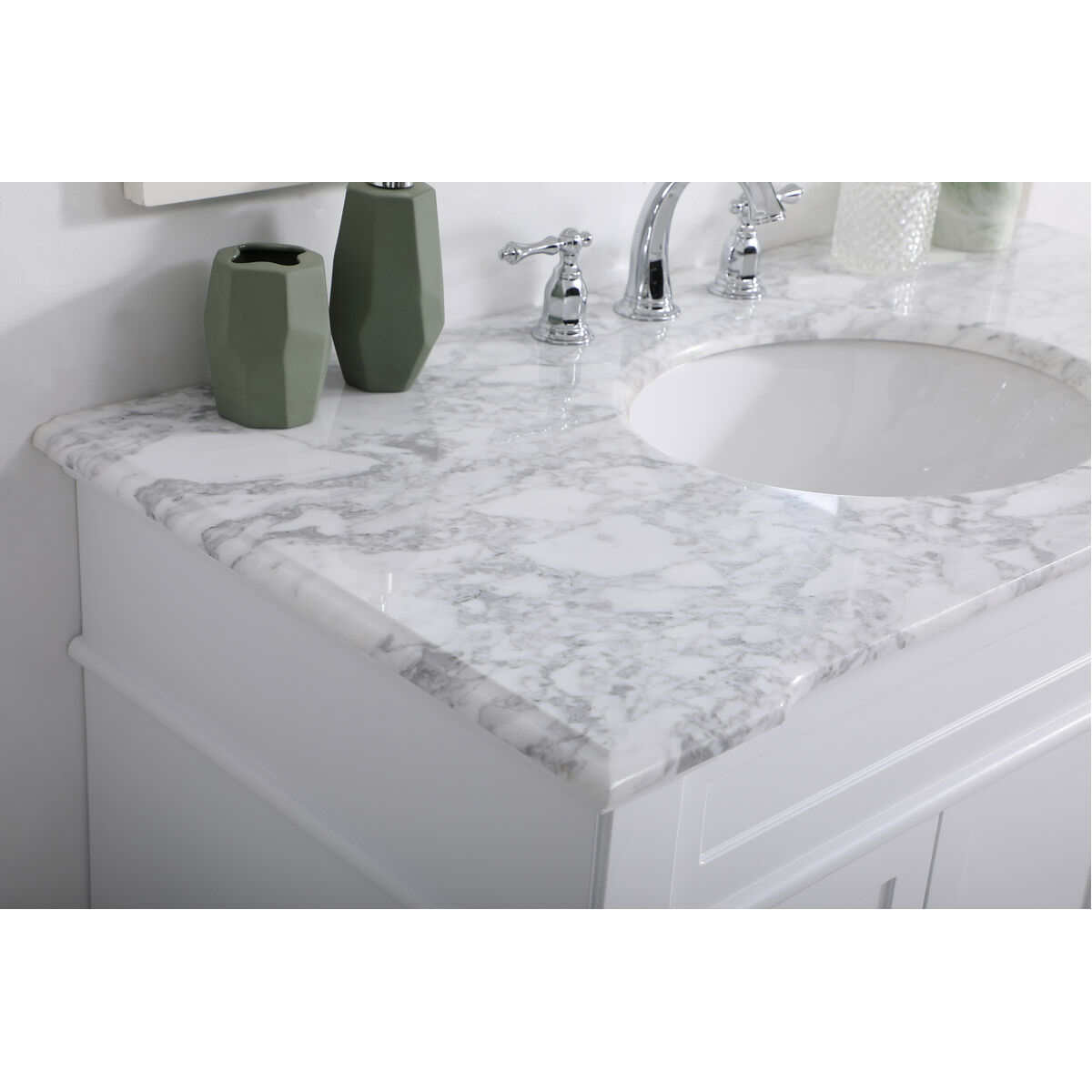Wesley 42 X 21.5 X 35 inch White Vanity Sink Set