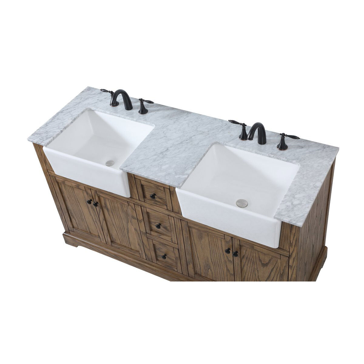 Franklin 60 X 22 X 35 inch Driftwood Bathroom Vanity Cabinet