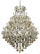Maria Theresa 49 Light 46 inch Chrome Foyer Ceiling Light in Golden Teak, Royal Cut