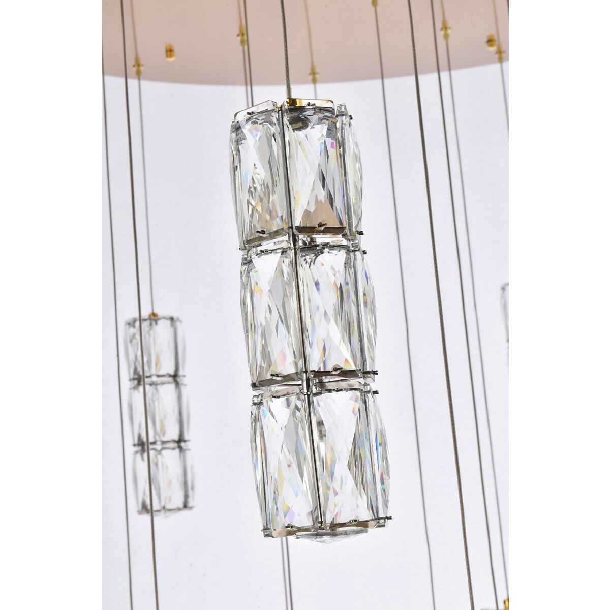 Polaris 20 Light 38 inch Gold Chandelier Ceiling Light