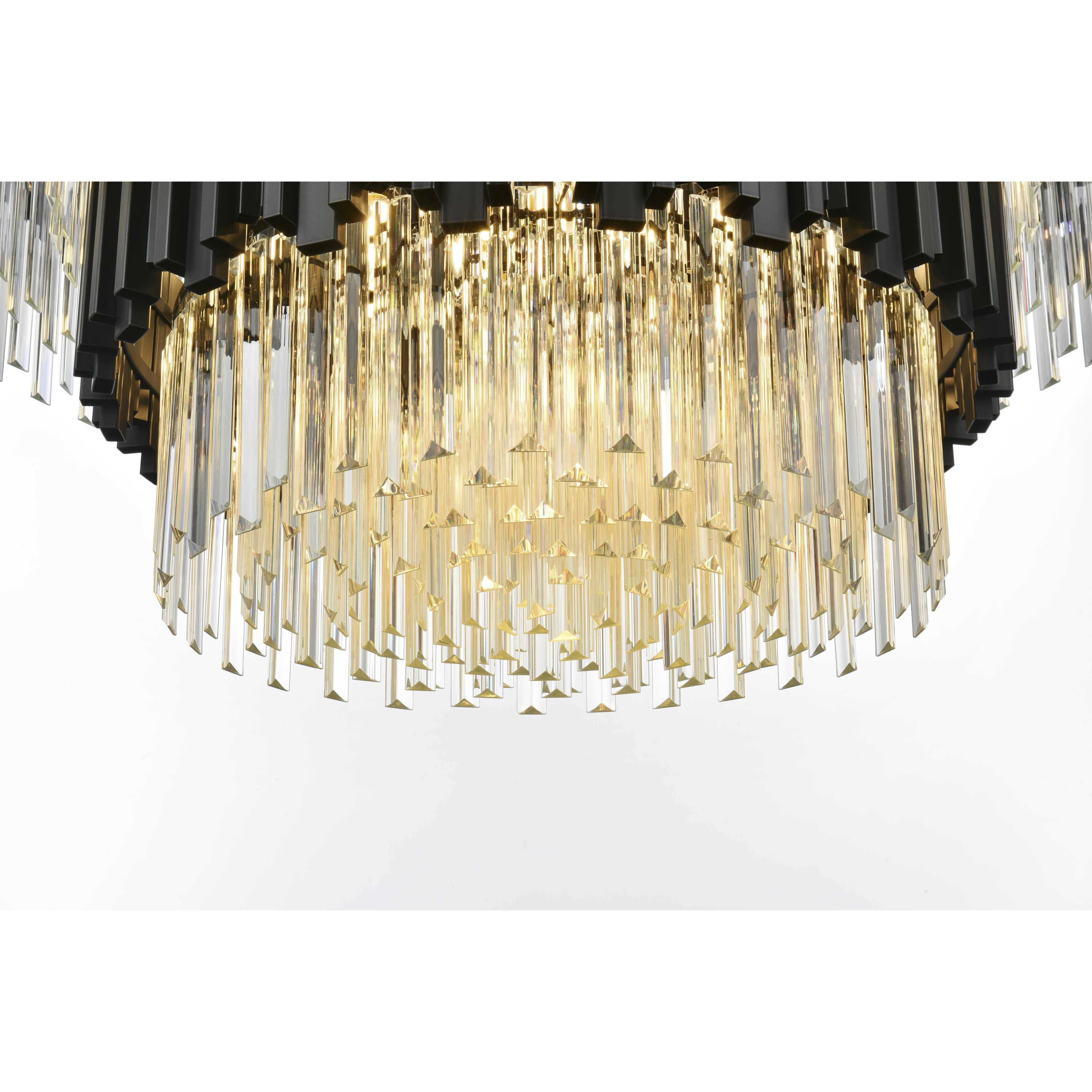 Willow 16 Light 40 inch Black Chandelier Ceiling Light