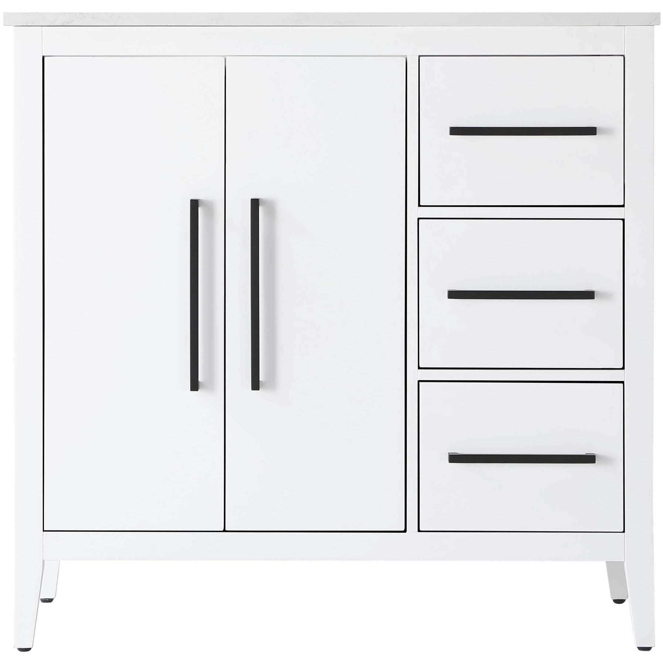 Millie 36 X 35 inch White Bathroom Vanity Cabinet