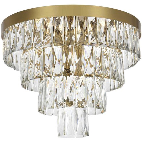 Josephine 6 Light 18 inch Satin Gold Flush Mount Ceiling Light