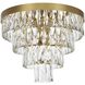 Josephine 6 Light 18 inch Satin Gold Flush Mount Ceiling Light