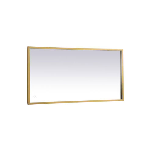 Pier 30 X 20 inch Brass LED Mirror