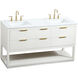 Larkin 60 X 22 X 34 inch White Vanity Sink Set