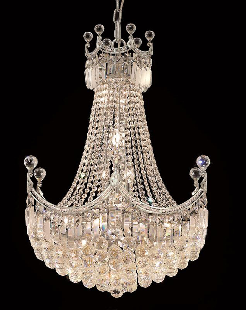 Corona 15 Light 24 inch Chrome Dining Chandelier Ceiling Light in Royal Cut