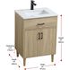 Chandler 24 X 34 inch Mango Wood Bathroom Vanity Cabinet