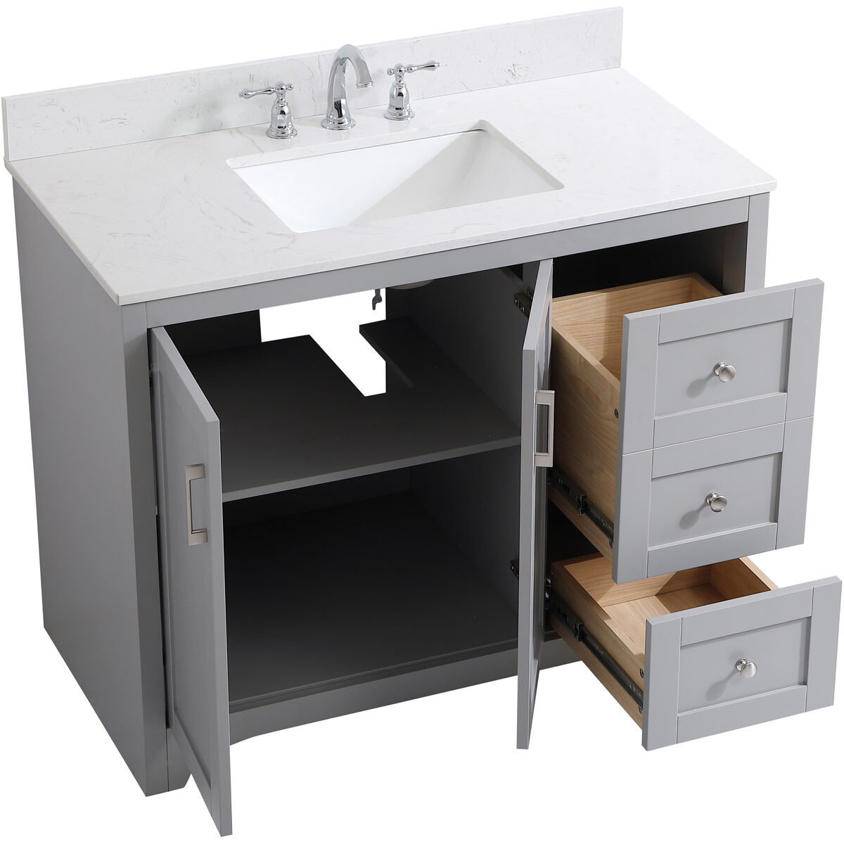 Moore 42 X 22 X 34 inch Grey Vanity Sink Set in Gray