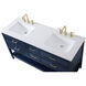 Sinclaire 60 X 22 X 34 inch Blue Vanity Sink Set