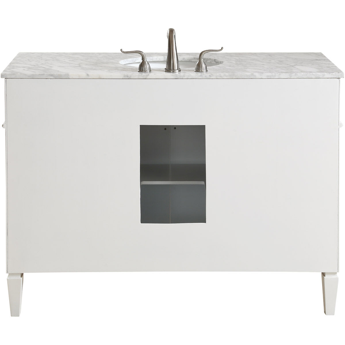 Park Avenue 48 X 35 inch White with Carrara White Marble Vanity Set