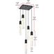Aurora 5 Light 16 inch Black Pendant Ceiling Light
