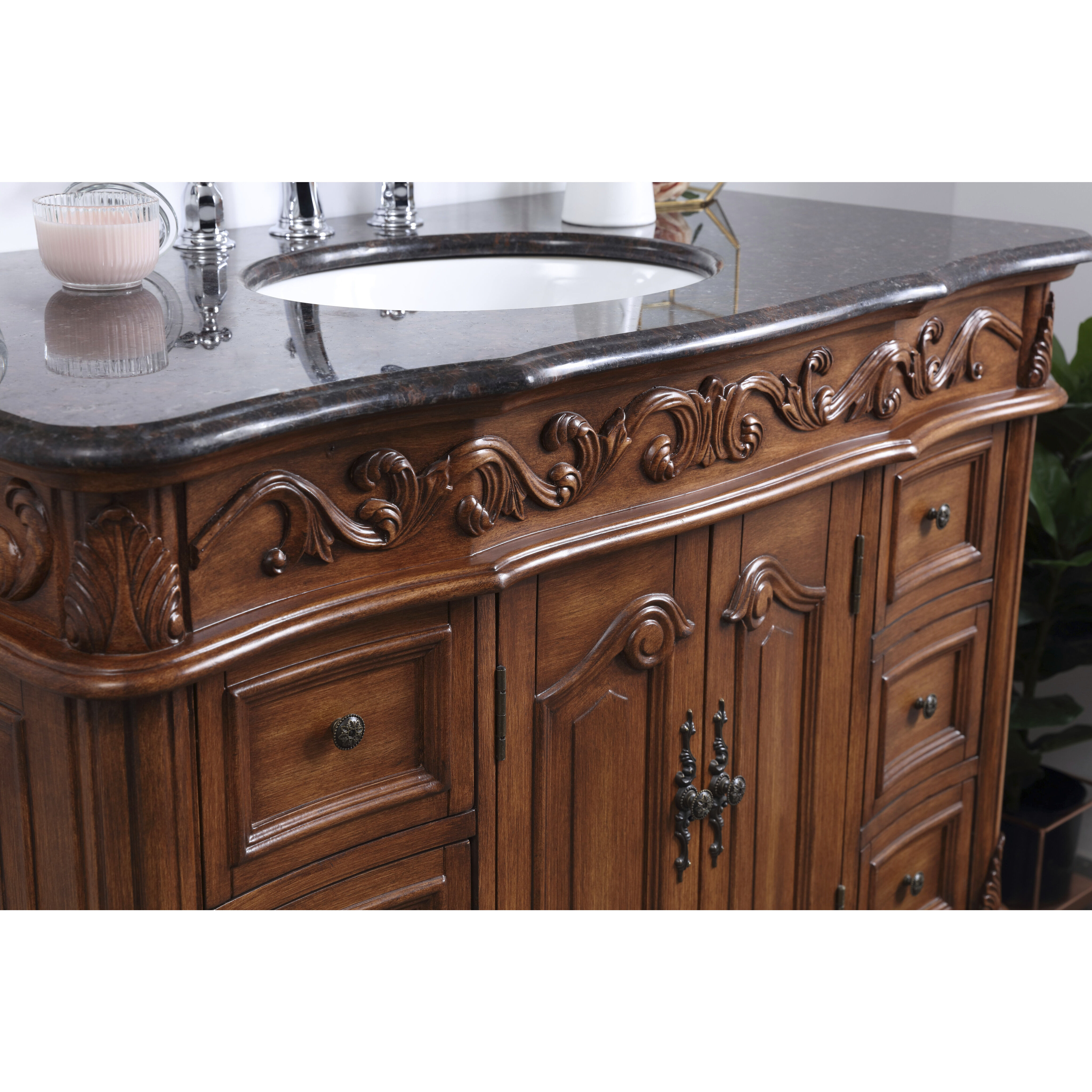 Oakland 84 X 22 X 72 inch Teak Vanity Sink Set