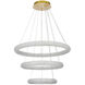 Bowen 3 Light 32 inch Satin Gold Chandelier Ceiling Light
